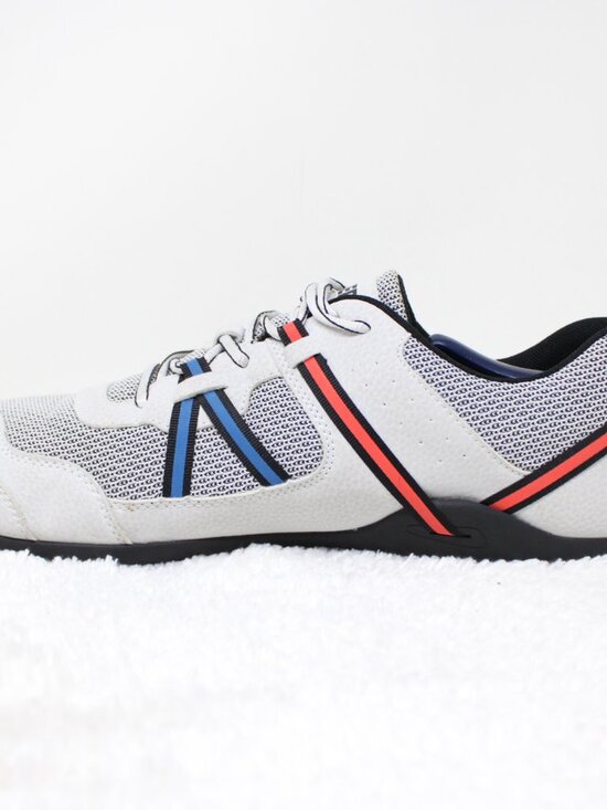 Xero Shoes Mens 13 White/Red/Blue Prio Barefoot Minimalist Walking Sneakers
